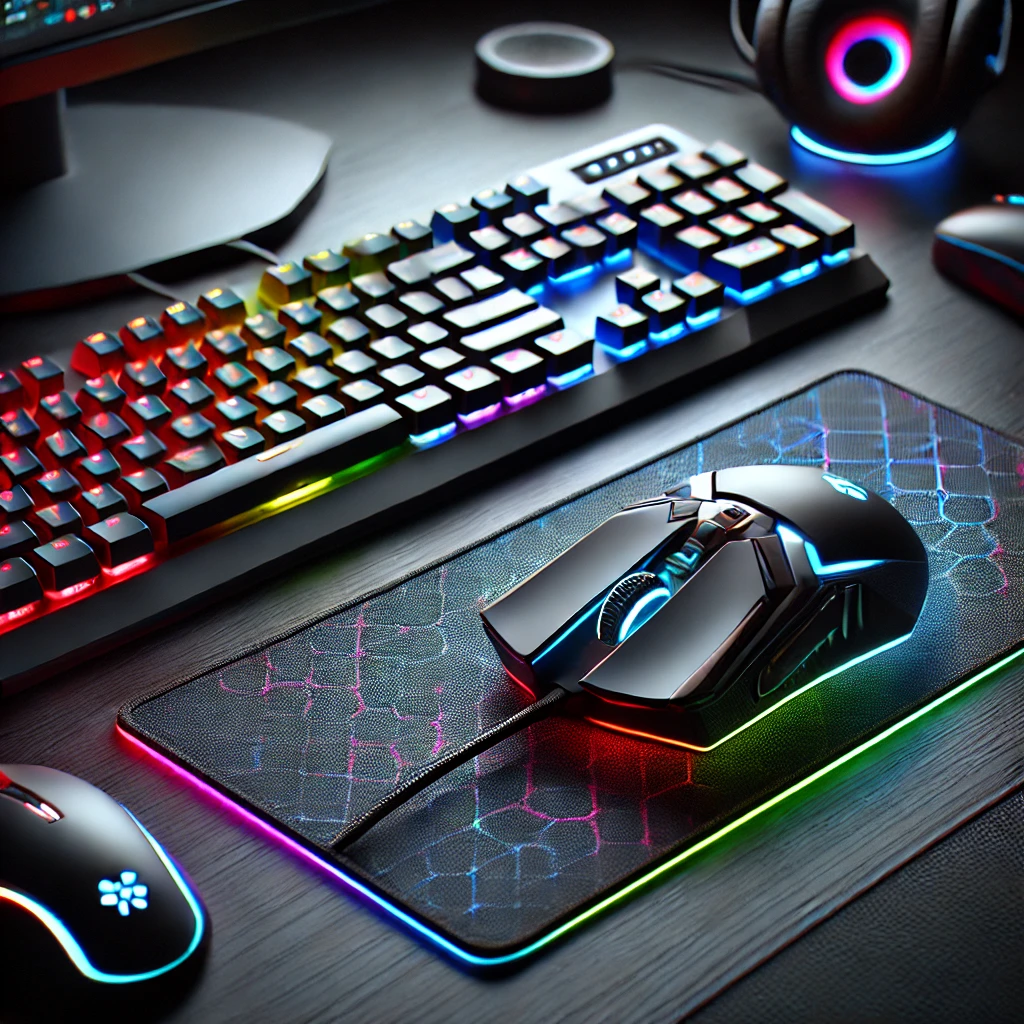 gaming keyboard mouse and mouse pad