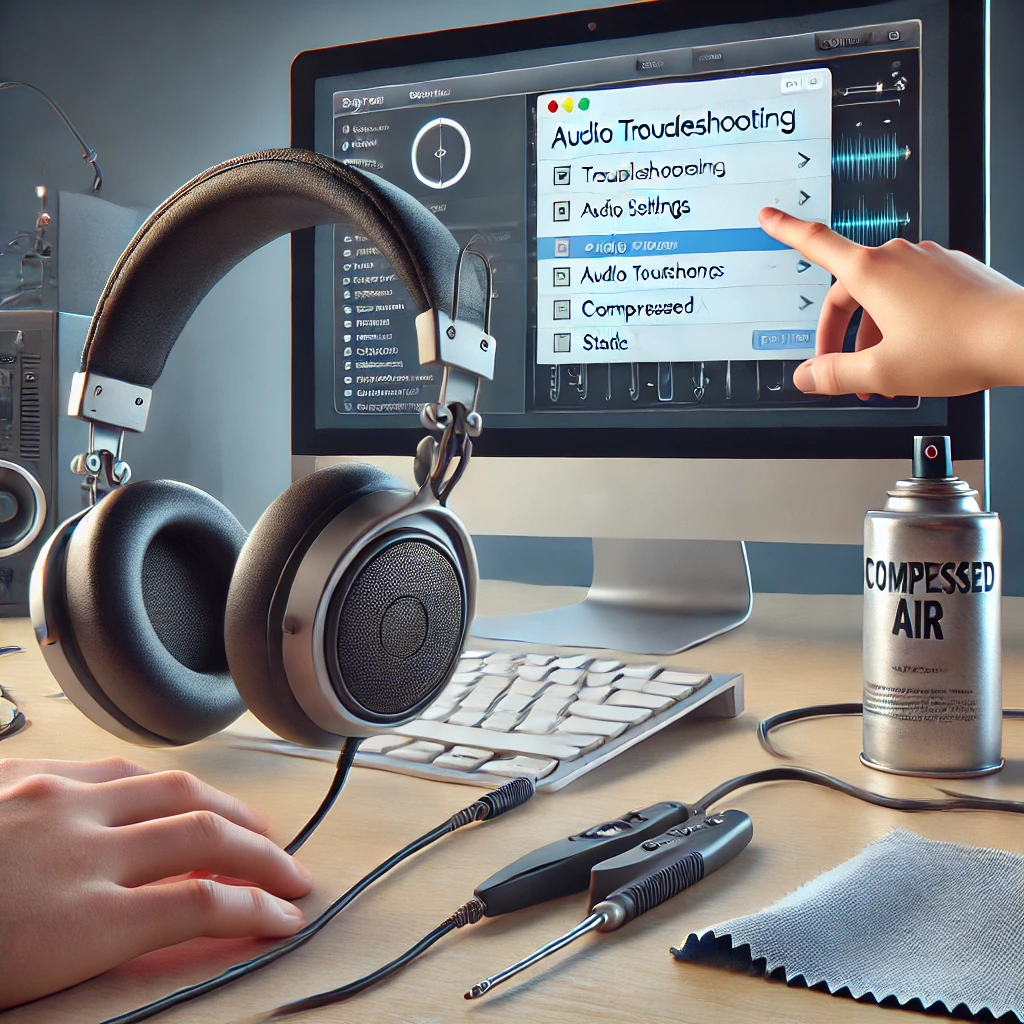 headphones static when connected to pc