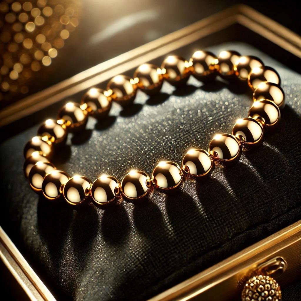 gold bead bracelet